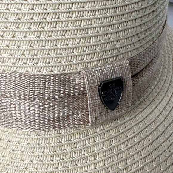 Angela & William Straw Hat Women's NWT One Size Adjustable Beige Beach Sun - Picture 2 of 7